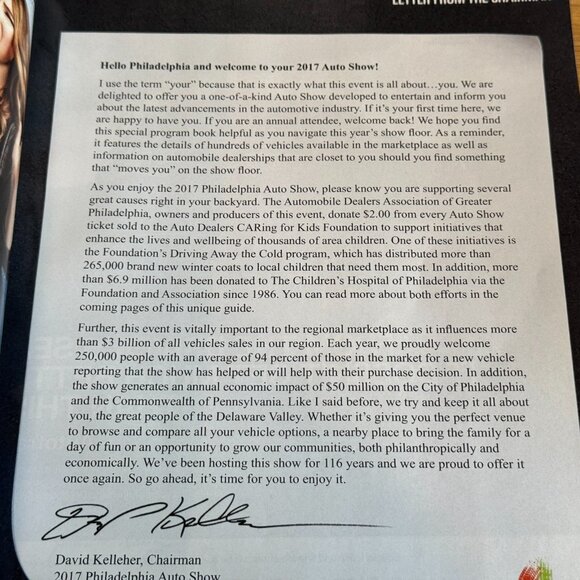 The Philadelphia Auto Show 2017 Program Book, Souvenir Catalog, 2017 - Picture 10 of 16